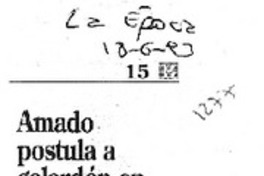 Amado postula a galardón en Portugal.