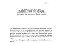 Nuestro padre Don Quijote