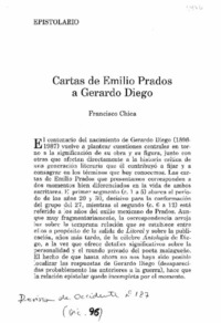 Cartas de Emilio Prados a Gerardo Diego