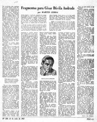 Fragmentos para César Dávila Andrade