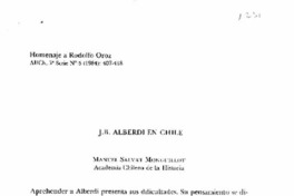 J. B. Alberdi en Chile