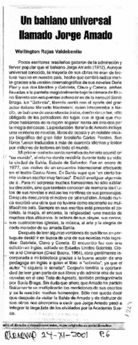 Un bahiano universal llamado Jorge Amado