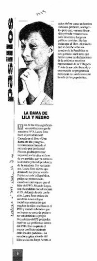 La Dama de lila y negro.