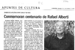Conmemoran centenario de Rafael Alberti.