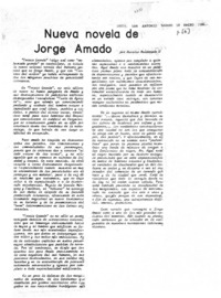 Nueva novela de Jorge Amado