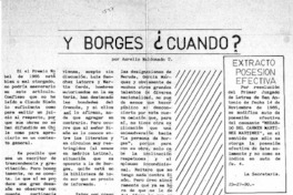 Y Borges ¿cuando?
