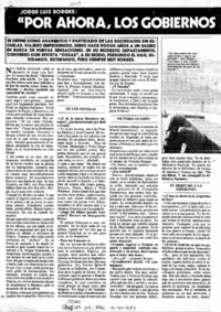 "Por ahora, los gobiernos son un mal necesario"