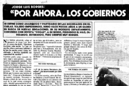 "Por ahora, los gobiernos son un mal necesario"