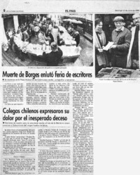 Muerte de Borges enlutó feria de escritores.