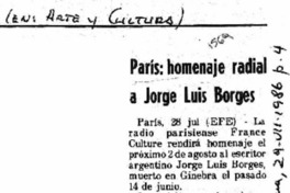 París: homenaje radial a Jorge Luis Borges.