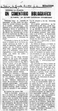 Un Comentario bibliográfico
