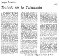 Tratado de tolerancia