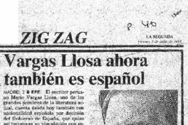 Vargas Llosa ahora también es español.