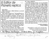 El Editor de planeta replica