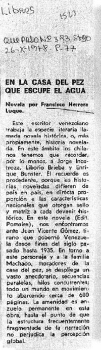 En la casa del pez que escupe el agua.