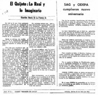 El Quijote, lo real y lo imaginario