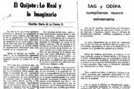 El Quijote, lo real y lo imaginario