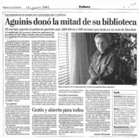 Aguinis donó la mitad de su biblioteca