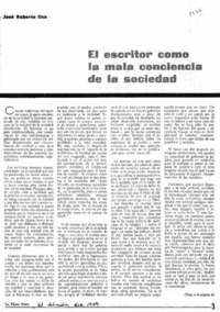 El Escritor como la mala conciencia de la sociedad.