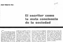 El Escritor como la mala conciencia de la sociedad.