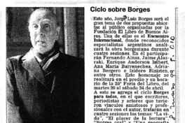 Ciclo sobre Borges.