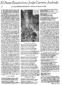 El Poeta ecuatoriano Jorge Carrera Andrade