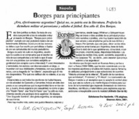 Borges para principiantes