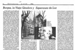 Borges, la vieja Ginebra y esperanza de luz