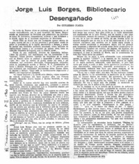 Jorge Luis Borges, bibliotecario desengañado