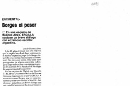 Borges al pasar
