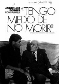 "Tengo miedo de no morir"