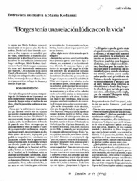 "Borges tenía una relación lúdica con la vida"