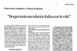 "Borges tenía una relación lúdica con la vida"