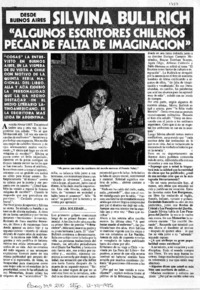 "Algunos escritores chilenos pecan de falta de imaginación"
