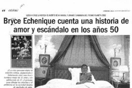 Bryce Echenique cuenta una historia de amor y escándalo en las años 50