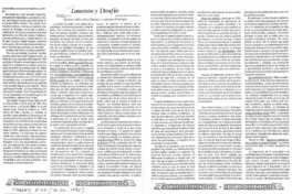 Lamentos y desafíos