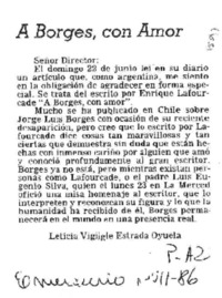 A Borges, con amor