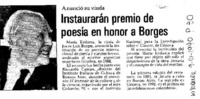 Instaurarán premio de poesía en honor a Borges.