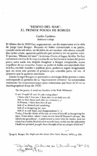"Himno del mar"; el primer poema de Borges