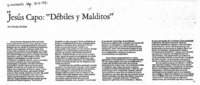 Jesús Capo: "débiles y malditos"