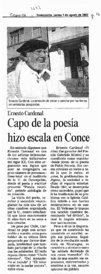 Capo de la poesía hizo escala en Conce.
