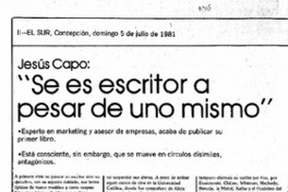 "Se es escritor a pesar de una mismo"