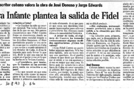 Cabrera Infante plantea la salida de Fidel