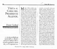 Visita al Chile del presidente Allende.