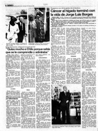 Cáncer al hígado terminó con la vida de Jorge Luis Borges