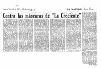 Contra las máscaras de "la creciente"