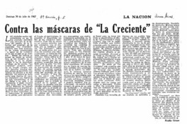 Contra las máscaras de "la creciente"