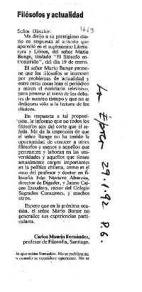 Filósofos y actualidad