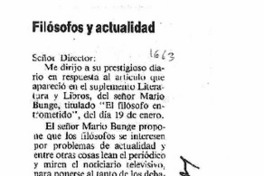 Filósofos y actualidad