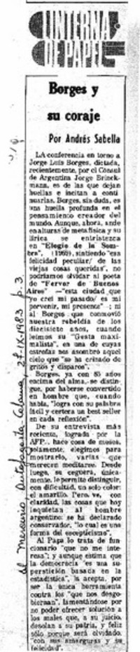 Borges y su coraje